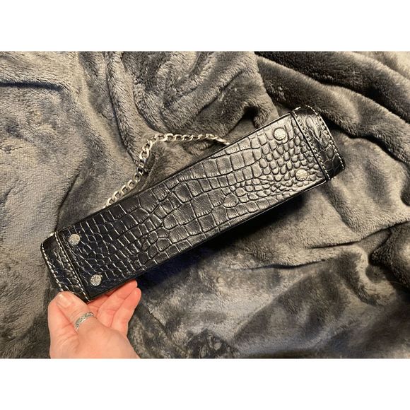 MICHAEL KORS Black MEDIUM FLAP SHOULDER CHAIN SIGNATURE BAG - Picture 6 of 8